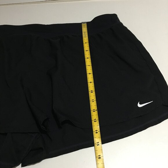 Nike Womens Size 3X Running Shorts Solid Black - Picture 9 of 11